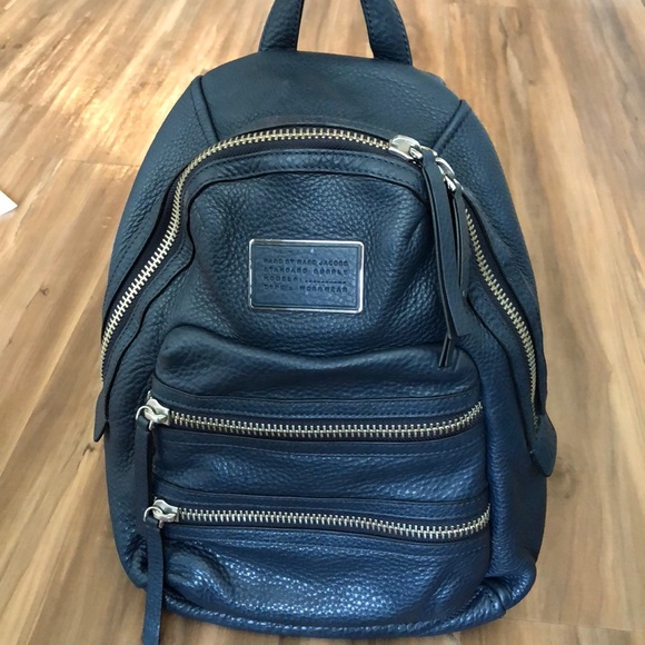 Marc by Marc Jacobs Leather Backpack Deep Sea Navy main image 7